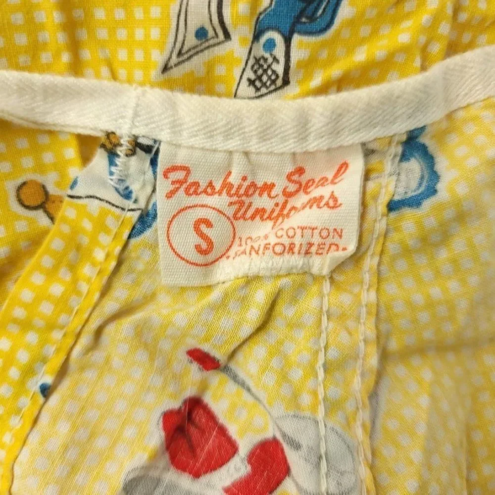 Childs Hospital Gown Vintage 50s 60s Western Cowboy Rodeo USA Youth Size Small